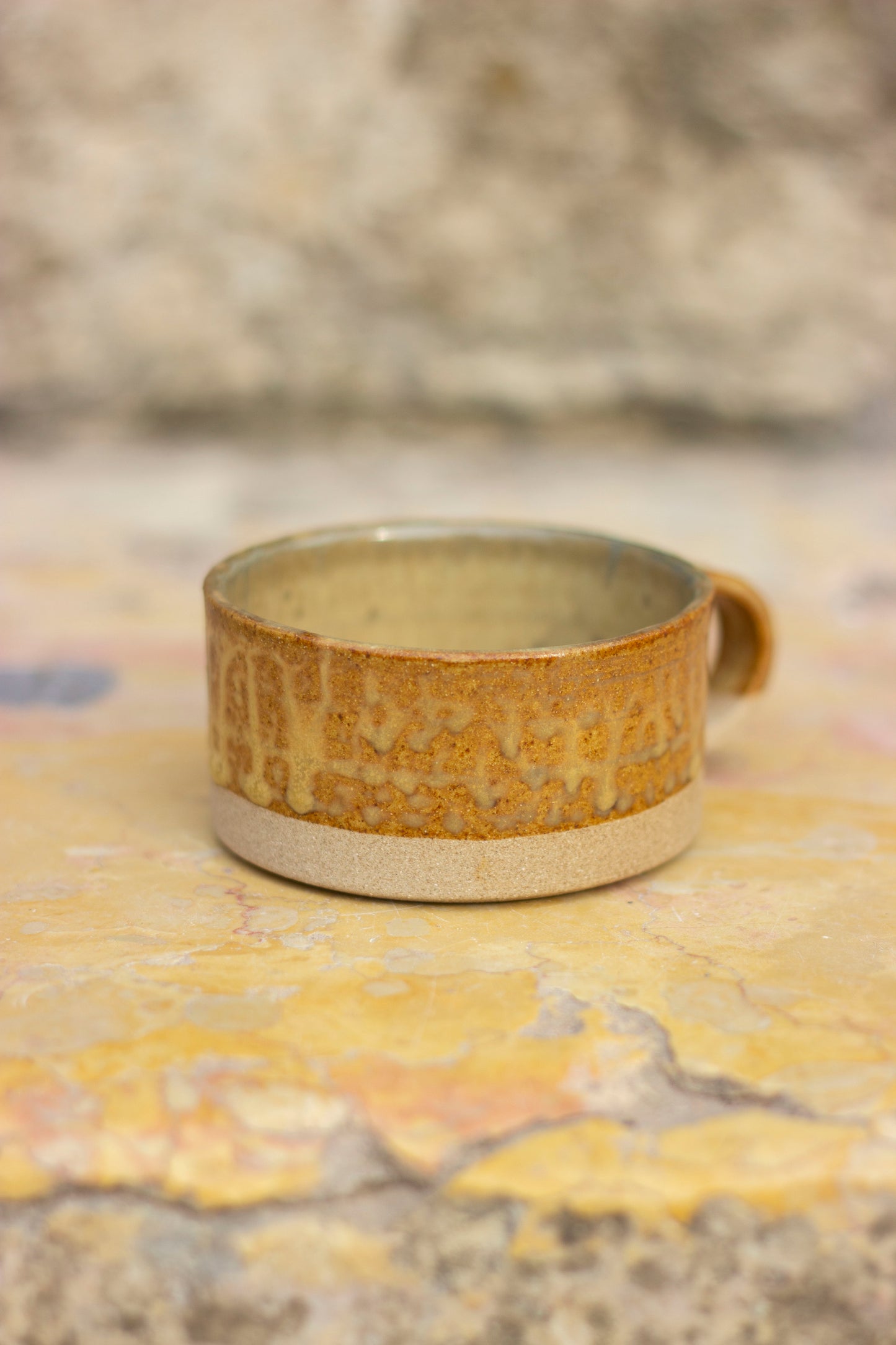 hand made cappuciono cup from lagoon wild clay