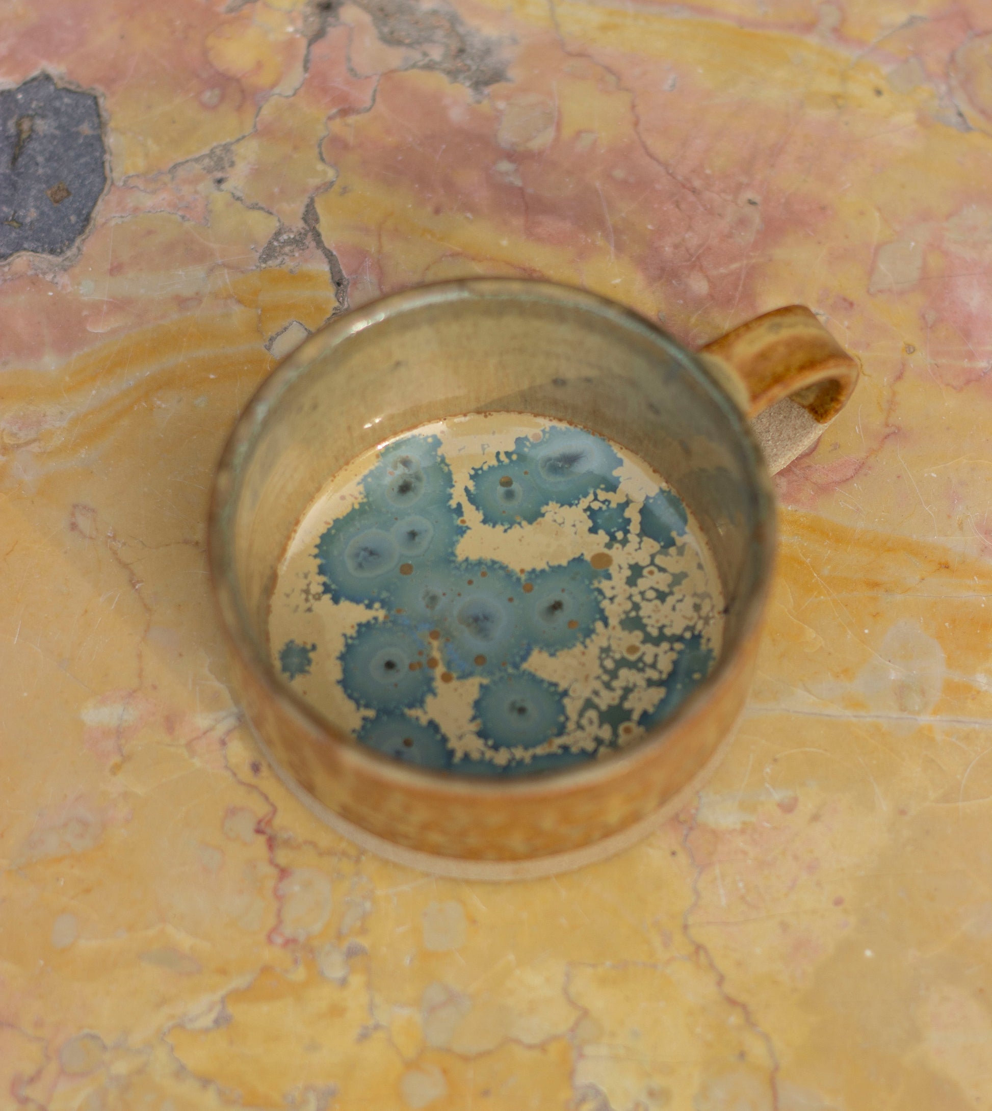 hand made cappuciono cup from lagoon wild clay